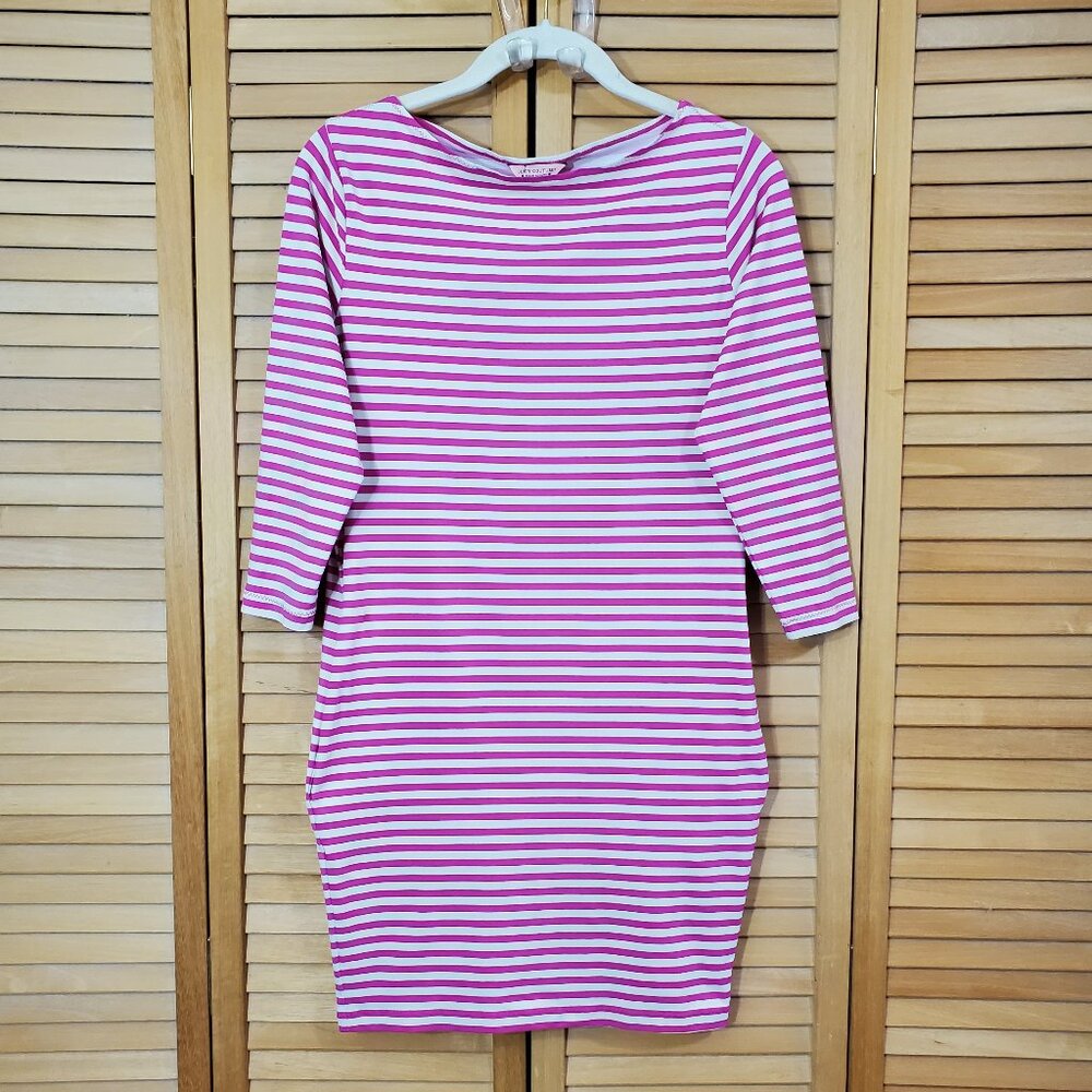 Juicy Couture Beach Royalty Pink & Cream Striped Cover-Up With Pockets S
